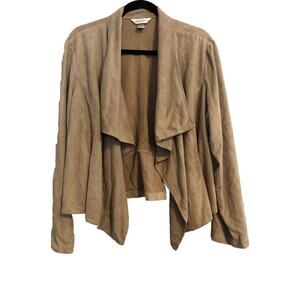 Christopher & Banks Women’s Cardigan Size Extra Large Tan Open Front Cottagecore